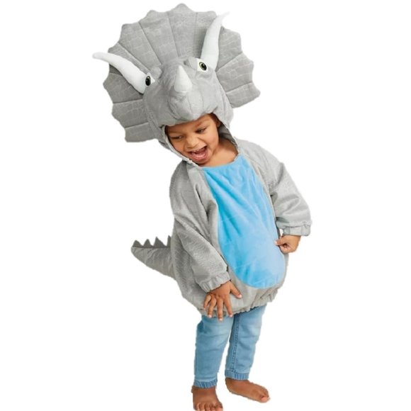 Baby HYDE and EEK! Triceratops Dinosaur Costume Hooded  Size 0-6 Months - Picture 1 of 3